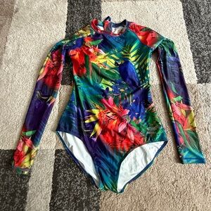 Axesea floral print One Piece Swimsuit